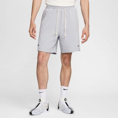 Nike Dri-FIT Standard Issue Fleece 8" Basketball Shorts Wolf Grey - Cinza - Calção