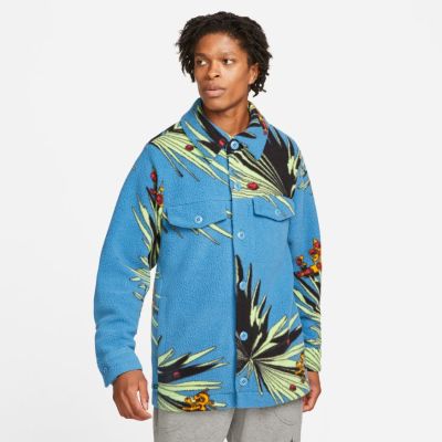 Nike Lebron Sherpa Button-Down Jacket - Azul - Jaqueta