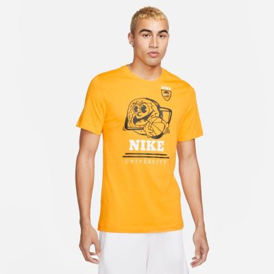 Nike Basketball Tee University Gold - Amarelo - Camiseta de manga curta