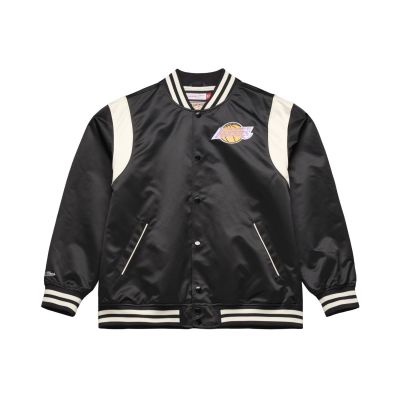 Mitchell & Ness NBA Retro Roots Lightweight Satin Jacket Los Angeles Lakers - Preto - Jaqueta Mitchell & Ness NBA Retro Roots Lightweight Satin Jacket Los Angeles Lakers - Preto - Jaqueta
